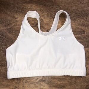 Under Armour size small athletic white sports bra